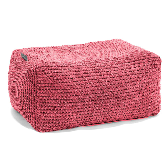 Malá podnožka - Pom pom Pastelově červená 01