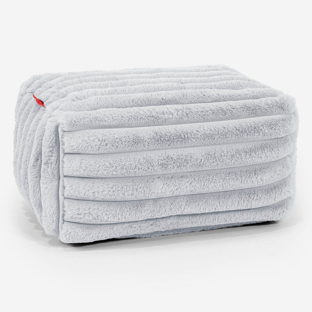 Malá podnožka - Ultra plyšový kord Modrá kačenková 01