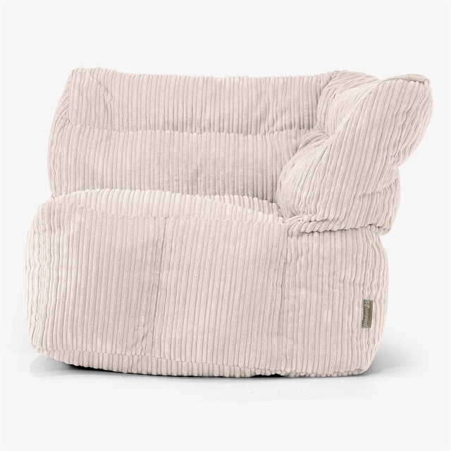 Modulární Pohovka Sedací Vak, Levý Rohový Díl - Manšestr Slonovinová 01