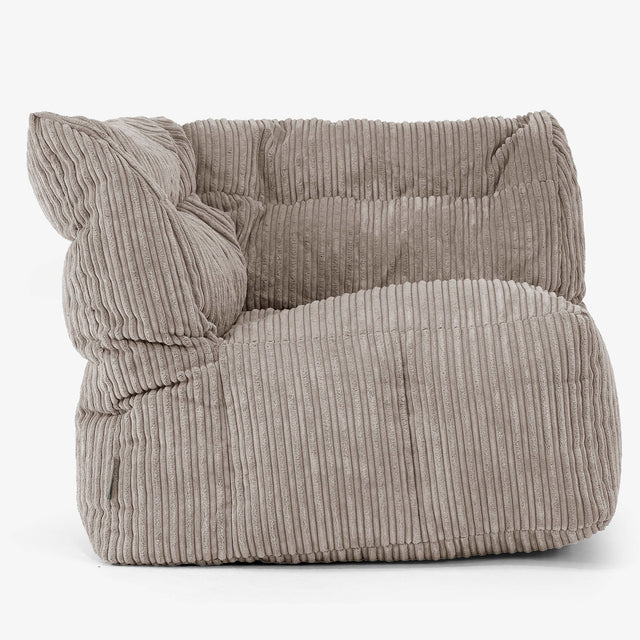 Modulární Pohovka Sedací Vak, Pravý Rohový Díl - Manšestr Holubí šeď 01