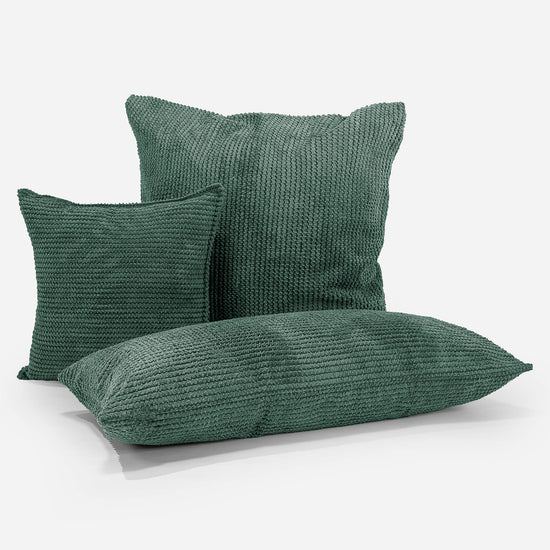 Obří Povlak na Polštář 40 x 70 cm - Pom pom Mechová Zelená 03