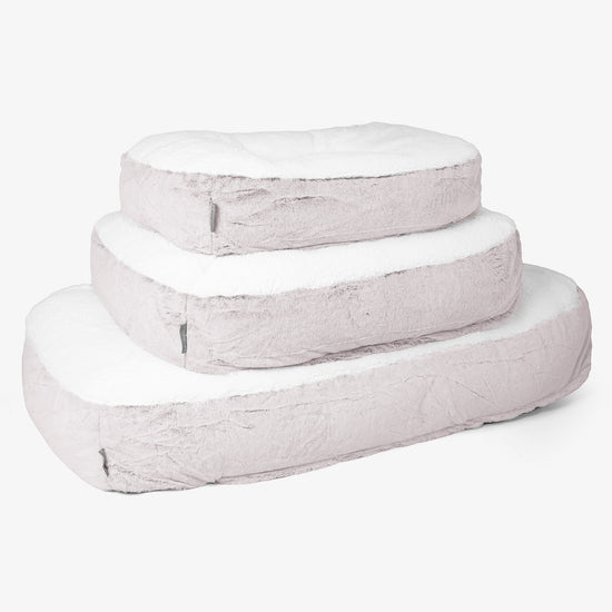 Pelíšek pro psy Sloucher XL - Umělá králičí kožešina Pudrově růžová 02