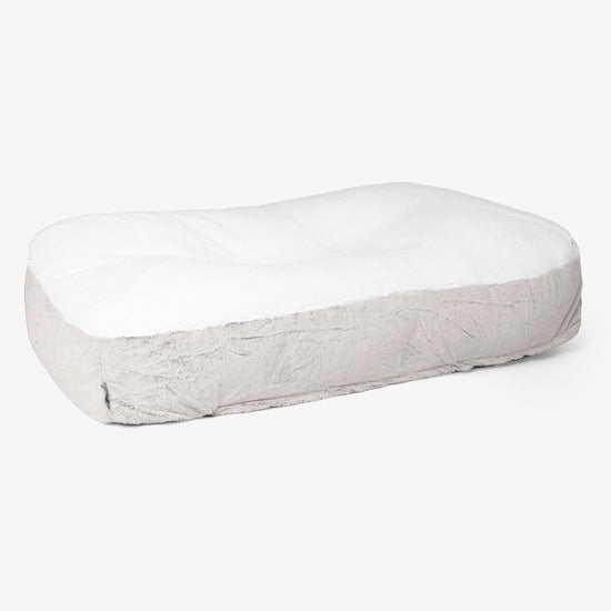 Pelíšek pro psy Sloucher XL - Umělá králičí kožešina Světle šedá 01