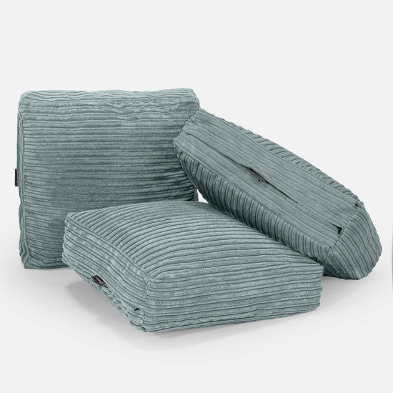 Podlahový Polštář - Manšestr Mátová Zelená 04