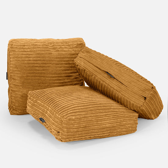 Podlahový Polštář - Manšestr Zlatý Med 04