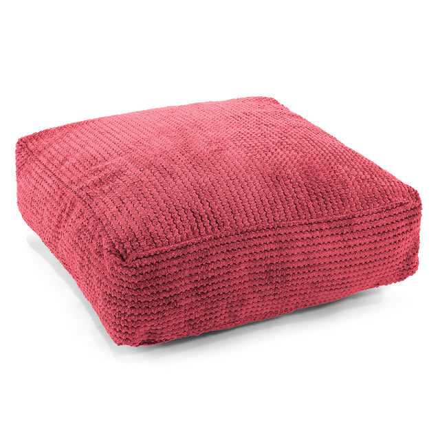 Podlahový Polštář - Pom pom Pastelově červená 01