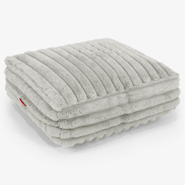 Podlahový Polštář - Ultra plyšový kord Šalvějová zelená 01