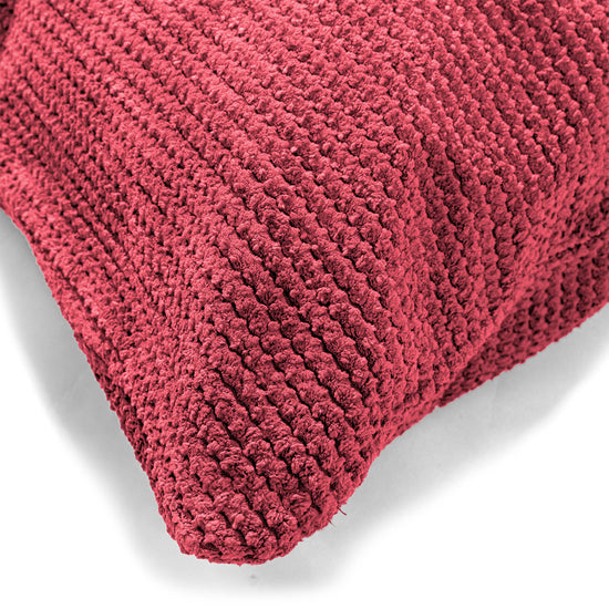 Povlak na Polštář Velký 70 x 70cm - Pom pom Pastelově červená 03