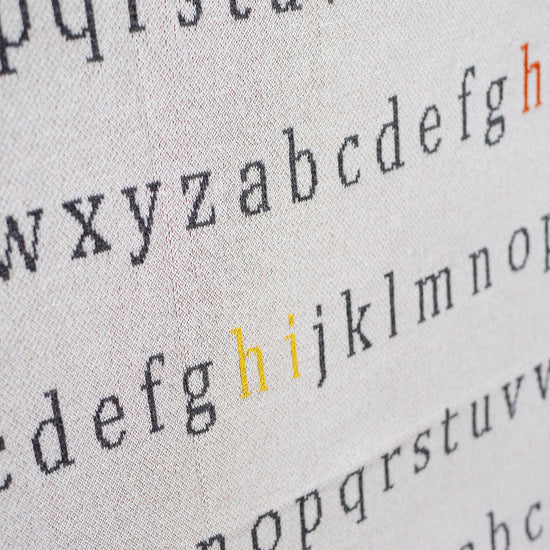 Přehoz na pohovku / deka - Pletený Abeceda 04