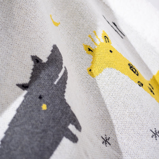 Přehoz na pohovku / deka - Pletený Safari 02