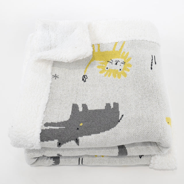 Přehoz na pohovku / deka - Pletený Safari 03