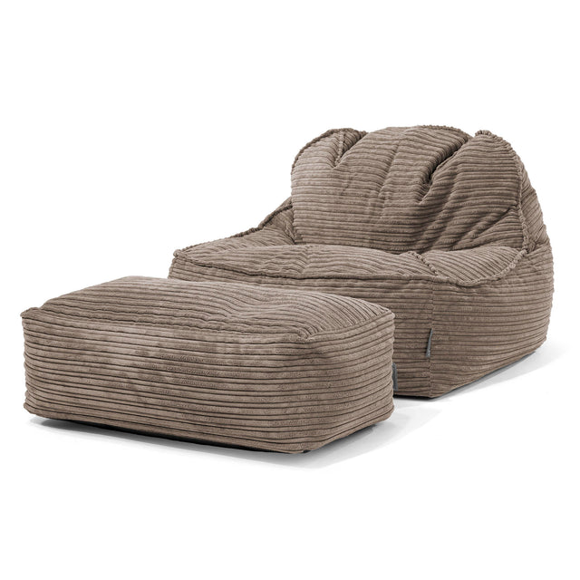 Sedací pytel Sloucher 2.0, křeslo - Manšestr Holubí šeď 02