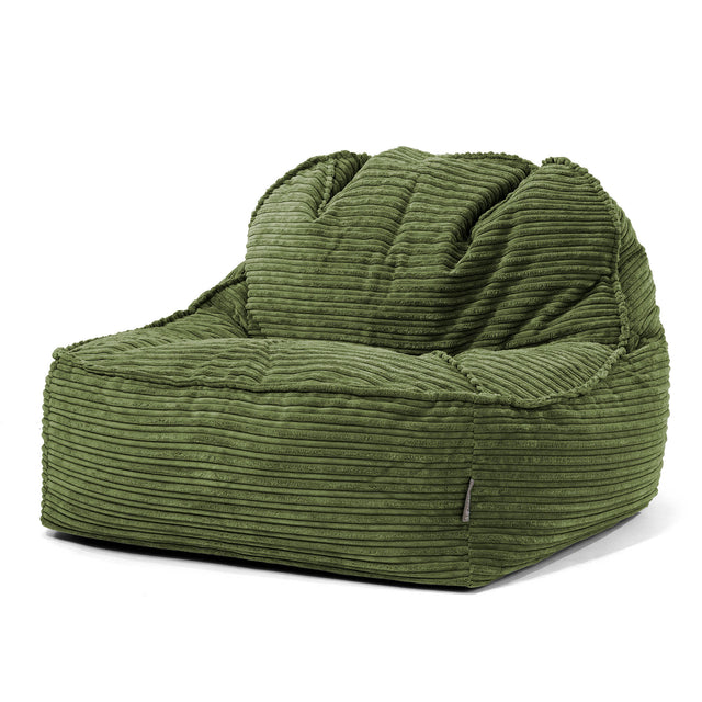 Sedací pytel Sloucher 2.0, křeslo - Manšestr Lesní zelená 01