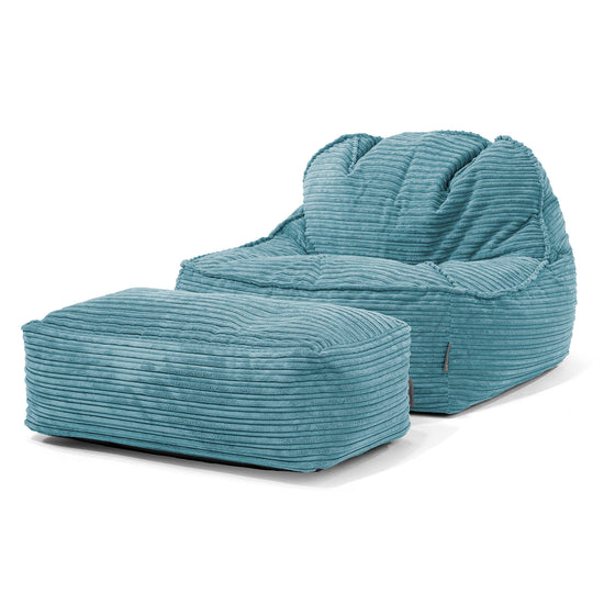 Sedací pytel Sloucher 2.0, křeslo - Manšestr Modrozelená 02