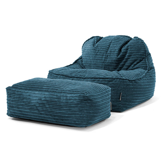 Sedací pytel Sloucher 2.0, křeslo - Manšestr Námořnická modř 02