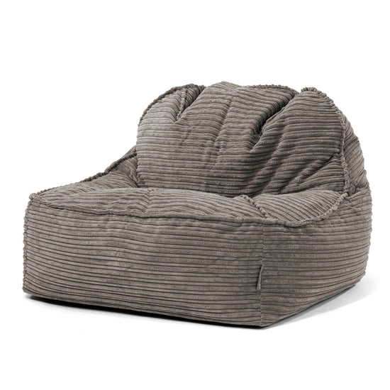 Sedací pytel Sloucher 2.0, křeslo - Manšestr Tmavomodrá šeď 01
