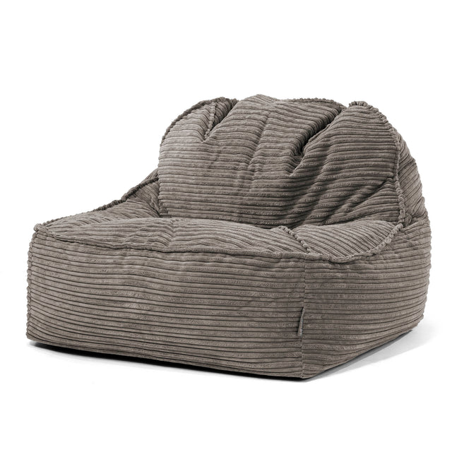 Sedací pytel Sloucher 2.0, křeslo - Manšestr Tmavomodrá šeď 01