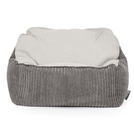 Sedací pytel Sloucher, křeslo - Buklé & Manšestr Tmavomodrá šeď 02