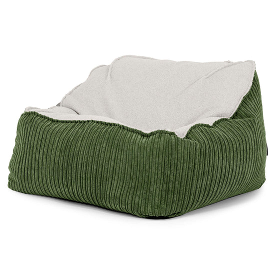 Sedací pytel Sloucher, křeslo - Buklé & Manšestr Lesní zelená 01