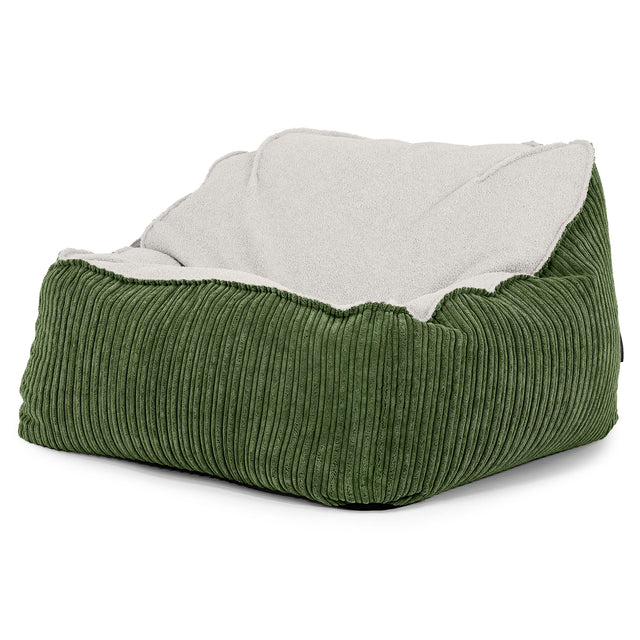 Sedací pytel Sloucher, křeslo - Buklé & Manšestr Lesní zelená 01