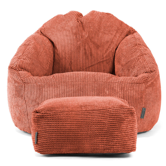 Sedací vak křeslo Bubble - Pom pom Dýňová Oranžová 02