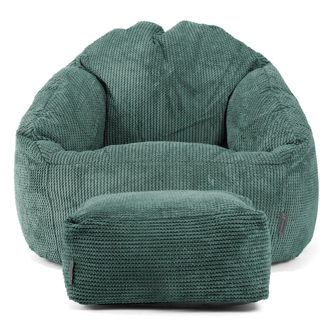 Sedací vak křeslo Bubble - Pom pom Mechová Zelená 02