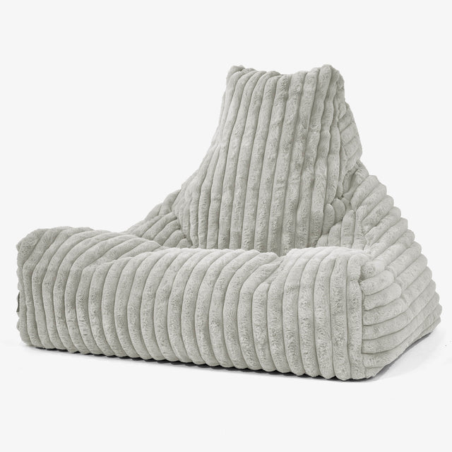 Sedací vak lenošky - Ultra plyšový kord Šalvějová zelená 01