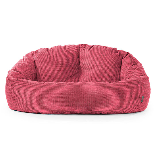 Sedací vak pohovka Bubble - Pom pom Pastelově červená 01