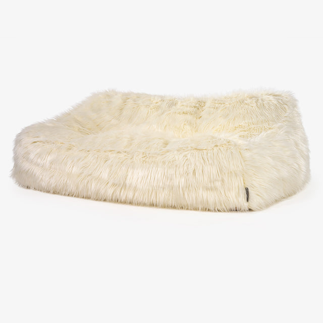 Sedací vak Sloucher pohovka - Mongolská Umělá Kožešina Krémová 01