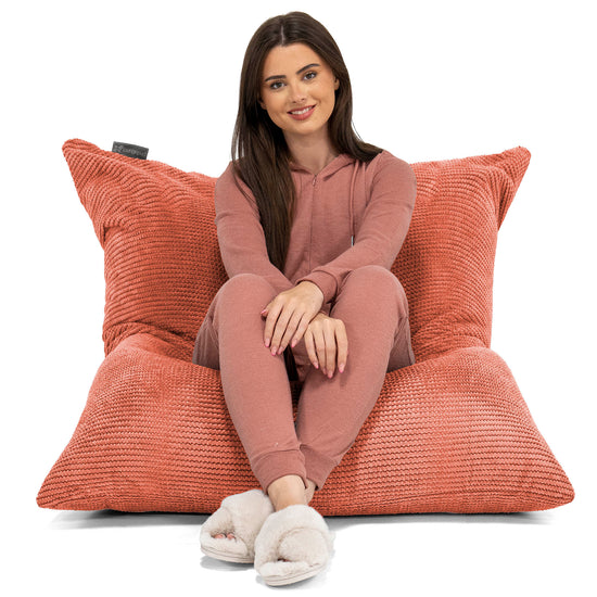 Sedací vak XXL - Pom pom Dýňová Oranžová 02