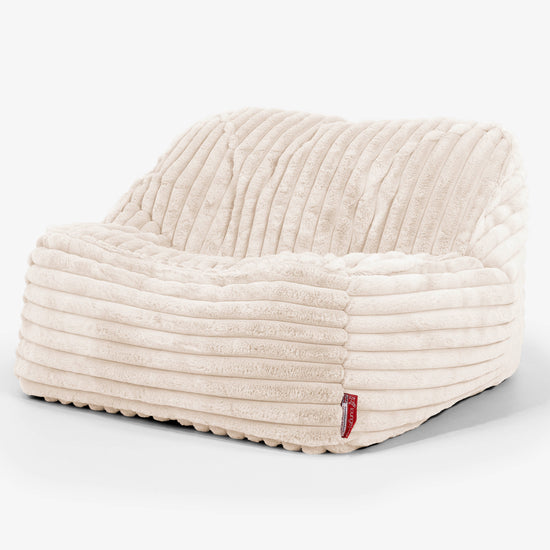 Sedací pytel Sloucher, křeslo - Ultra plyšový kord Krémová 01