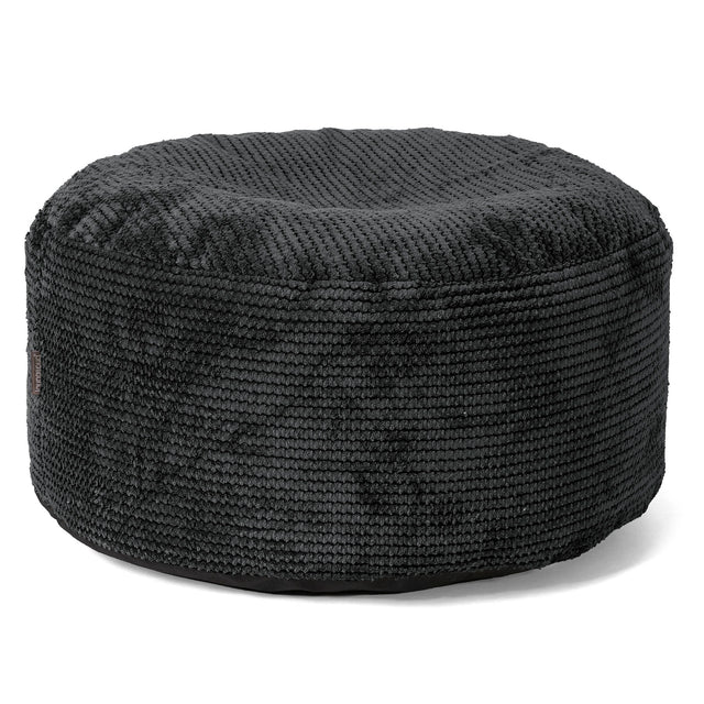 Velká kulatá podnožka - Pom pom Černá 01
