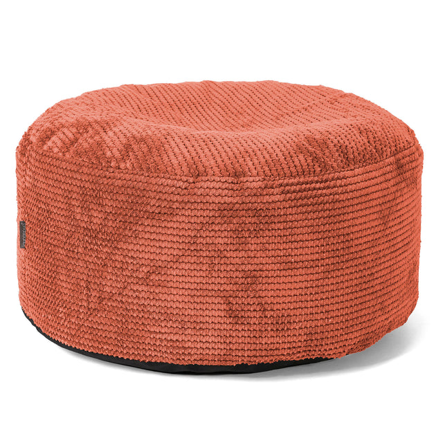 Velká kulatá podnožka - Pom pom Dýňová Oranžová 01
