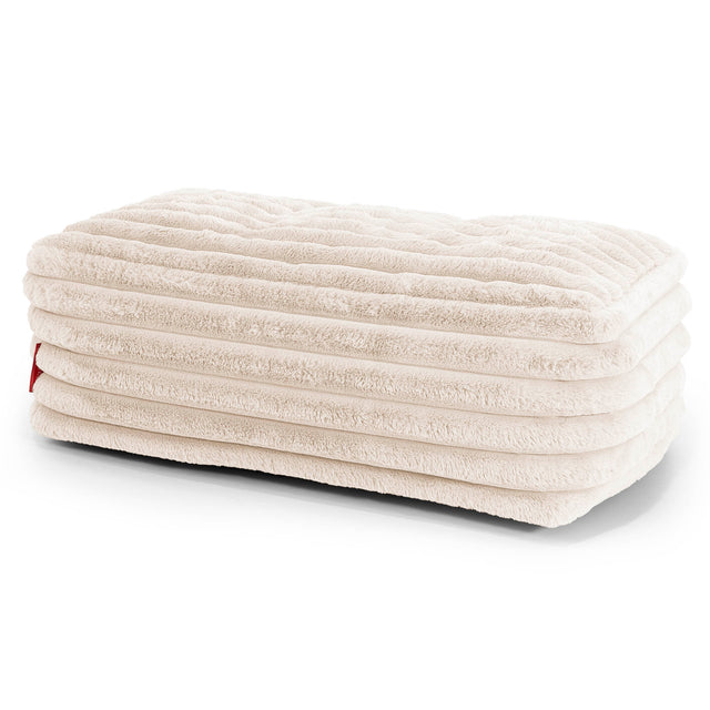 Velká podnožka - Ultra plyšový kord Krémová 01