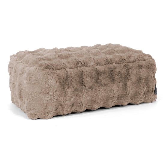 Velká podnožka - Umělá kožešina Bublina Norek 01