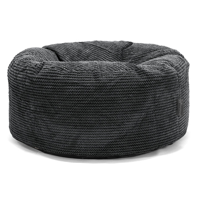 Velký kulatý puf - Pom pom Černá 01