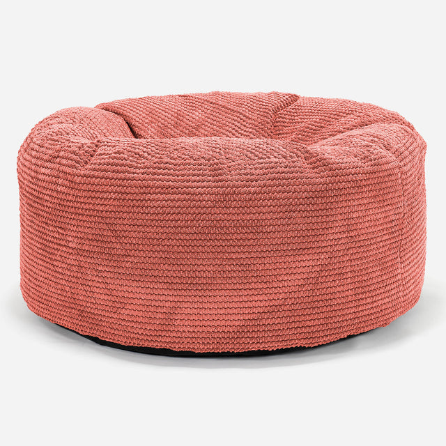 Velký kulatý puf - Pom pom Dýňová Oranžová 01