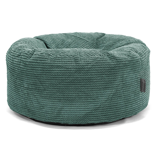 Velký kulatý puf - Pom pom Mechová Zelená 01