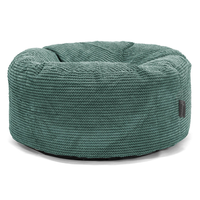 Velký kulatý puf - Pom pom Mechová Zelená 01