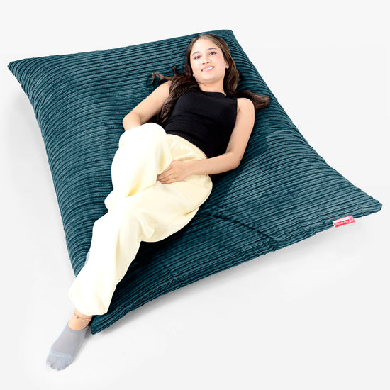 Sedací vak XXL - Manšestr Tyrkysová 02