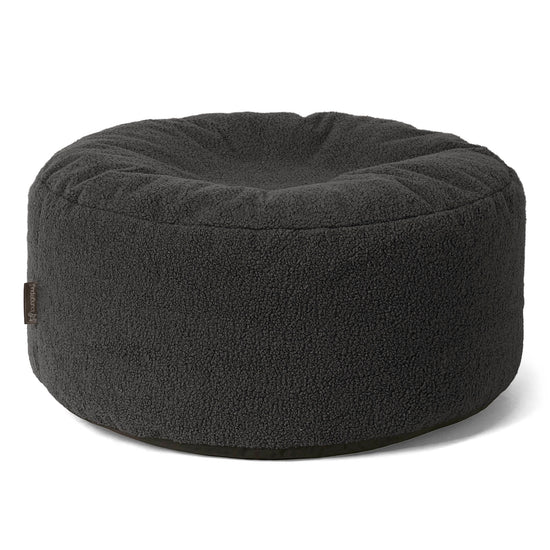 Velký kulatý puf - Buklé Tmavomodrá šeď 01
