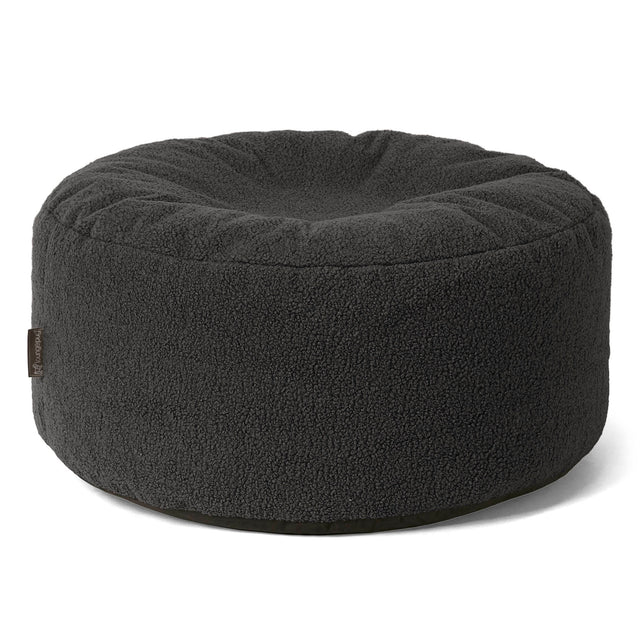 Velký kulatý puf - Buklé Tmavomodrá šeď 01