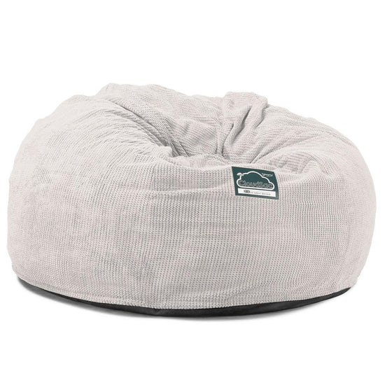 LOUNGE PUG, CloudSac 1010 XXL - XXL sedací vak ve tvaru pohovky z paměťové pěny (NOVÝ DESIGN),Pom pom Slonovinová