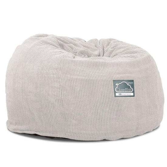LOUNGE PUG, CloudSac 510 XL - XL sedací vak z paměťové pěny (NOVÝ DESIGN),Pom pom Slonovinová