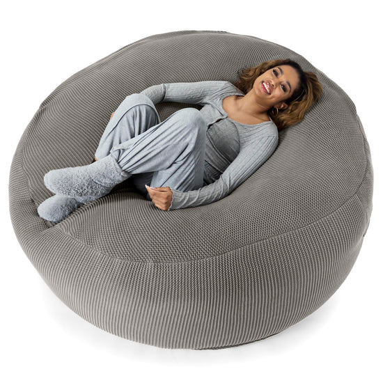 LOUNGE PUG, Mega mamutí sedací vak pohovka, Obří sedací vak, Ellos Pletený Šedá