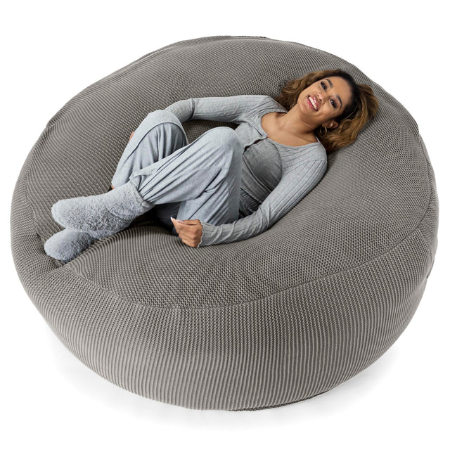 LOUNGE PUG, Mega mamutí sedací vak pohovka, Obří sedací vak, Ellos Pletený Šedá