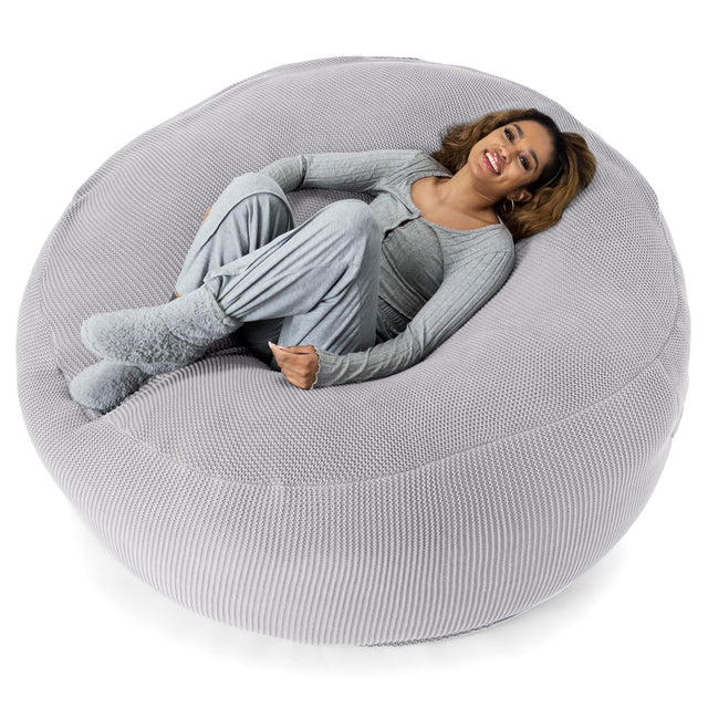 LOUNGE PUG, Mega mamutí sedací vak pohovka, Obří sedací vak, Ellos Pletený Světle šedá