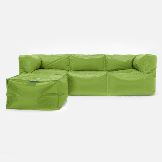 SmartCanvas™ Trojdílná Modulární sedací vak - Limetkově_02