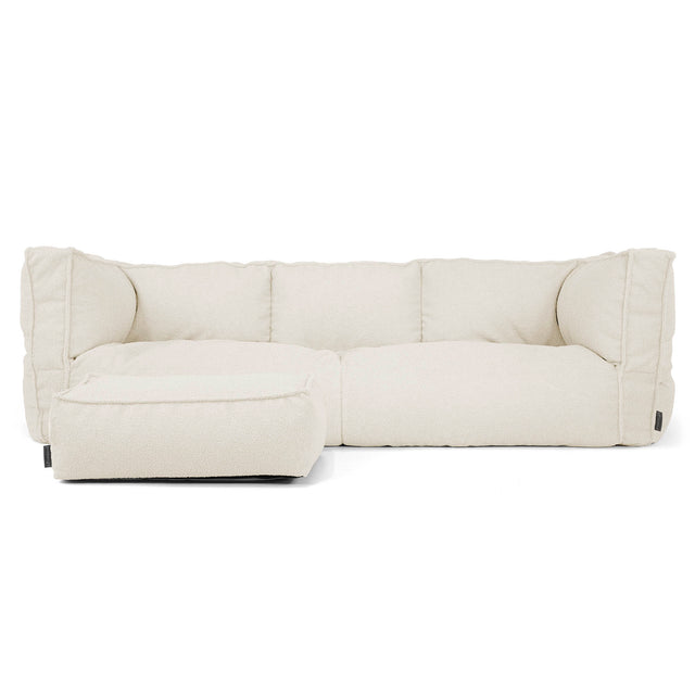 Albert 3 Místná sedací vak pohovka - Buklé Slonovinová_02