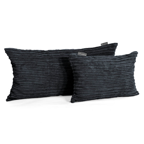 CloudSac® 50 obří polštář z paměťové pěny 40 x 80 cm - Manšestr Černá 03